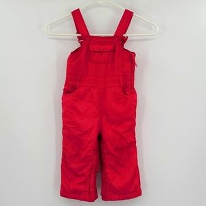 Baby Gap 18-24months pink adjustable strap snap closure side snow overalls ski